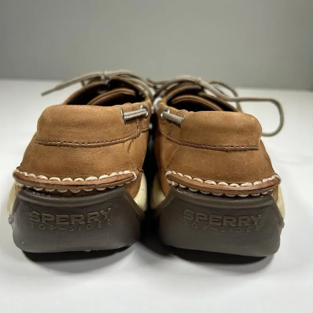 Sperry Top Sider Boat Shoes Men’s 11M Brown Leather Casual Dockside Lace - Picture 4 of 13